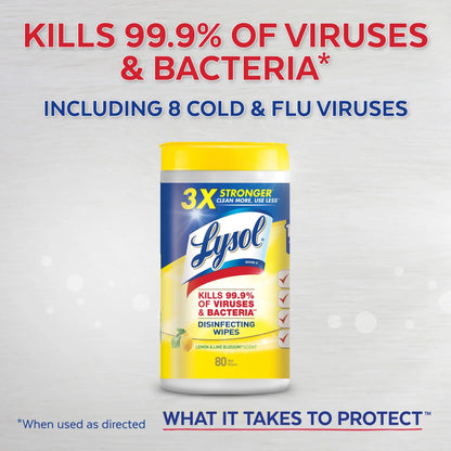 Disinfecting Wipes, 2 Lemon Lime & 1 Mango Hibiscus, 105Ct(3X35Ct), Brand New Day, Tested & Proven to Kill COVID-19 Virus